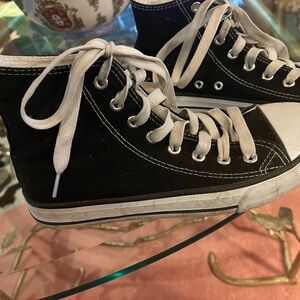 Classic Black High-Top Sneakers